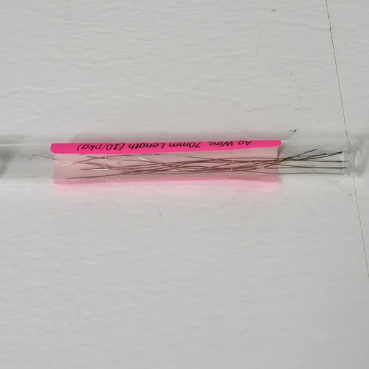 Warner 64-1282 AG25-10 Silver Electrode Wire 0.25mm x 70mm 10-Pack NOS