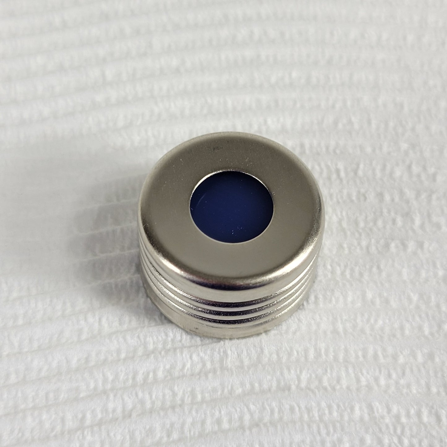 18mm Screw Top Vial Caps with Blue PTFE/Silicone Seals, Pack Of 61