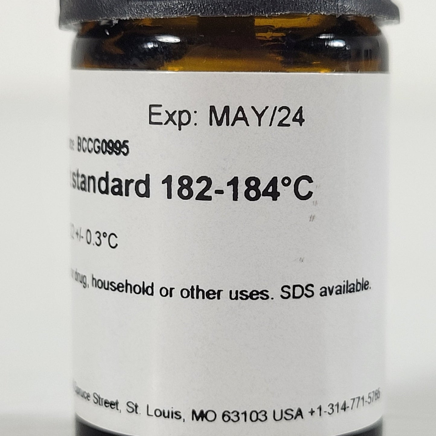 SIGMA-ALDRICH 42183-250MG Melting Point Standard 182-184 Celsius, Exp: MAY/24