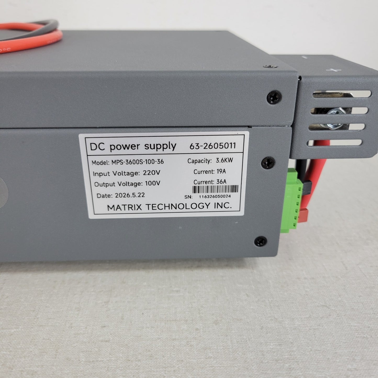 Matrix MPS-3600S Switching DC Bench Power Supply 100V 36A Adjustable Protected