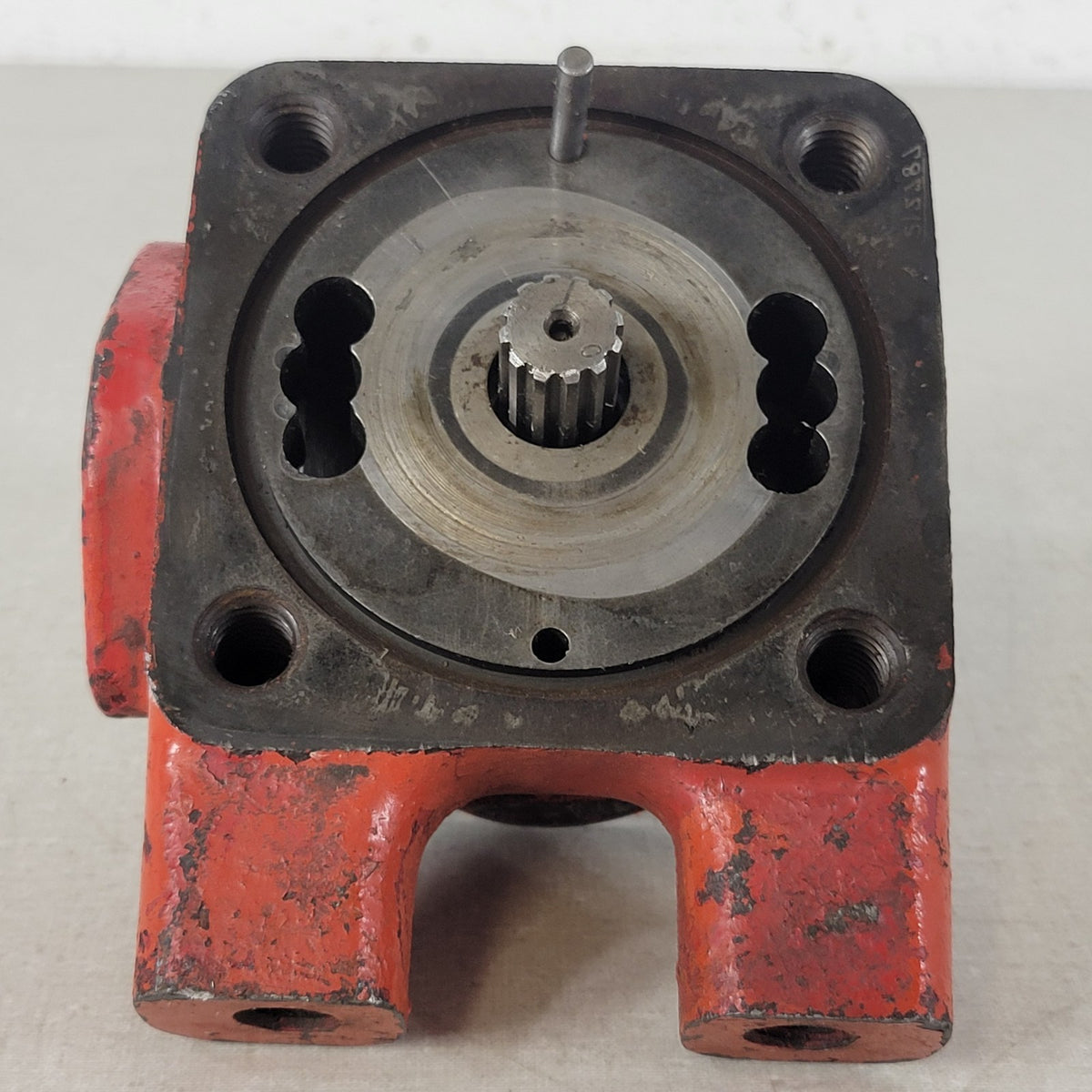 Vintage CROSS 4-Port Rotary Hydraulic Selector Directional Valve Cast Iron
