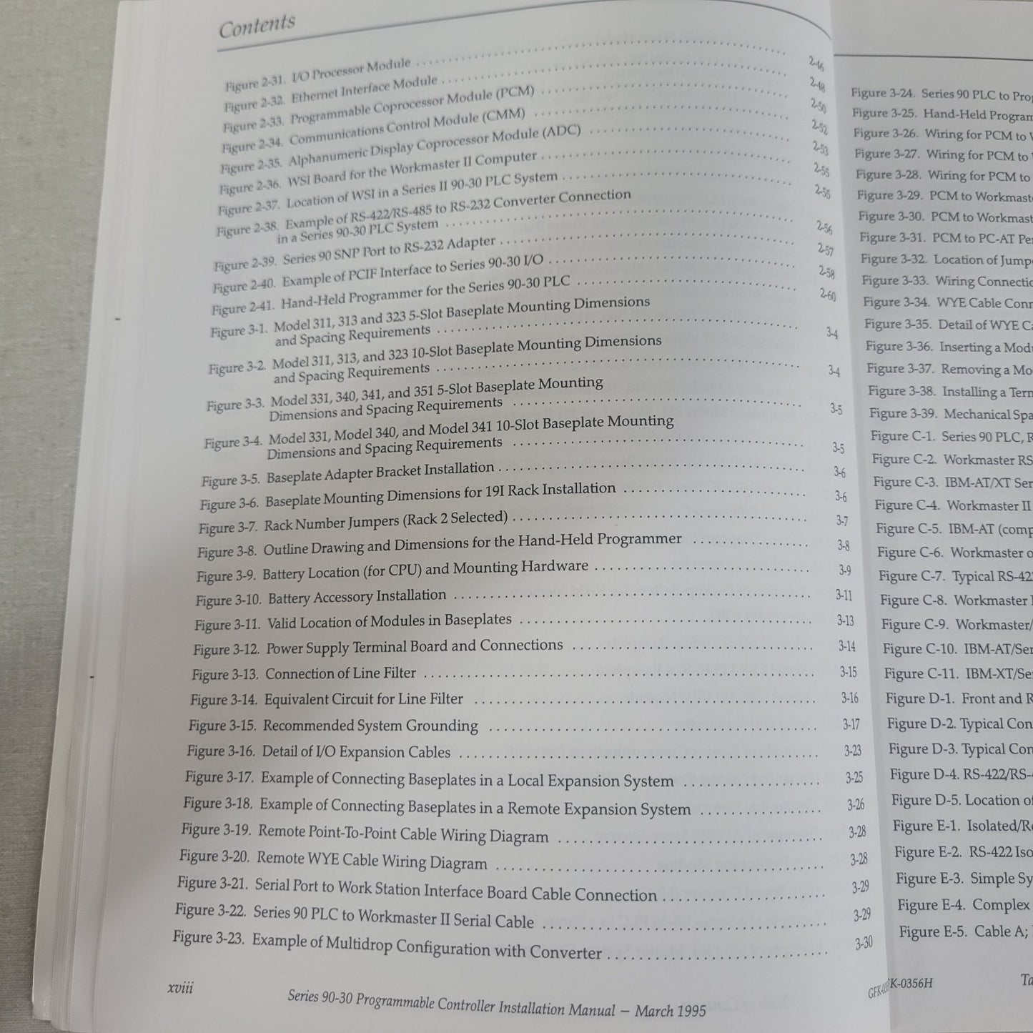 GE Fanuc GFK-0356H Series 90-30 Programmable Controller PLC Installation Manual