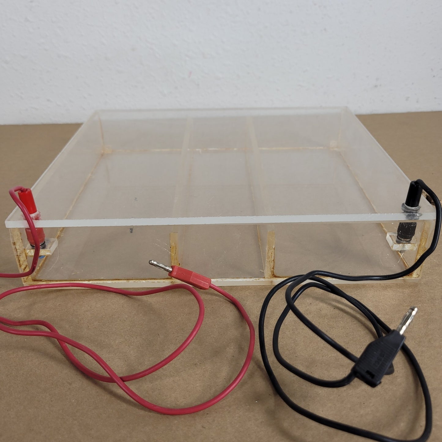 Acrylic Horizontal Agarose Gel Electrophoresis Chamber w Tray & Leads Ellard