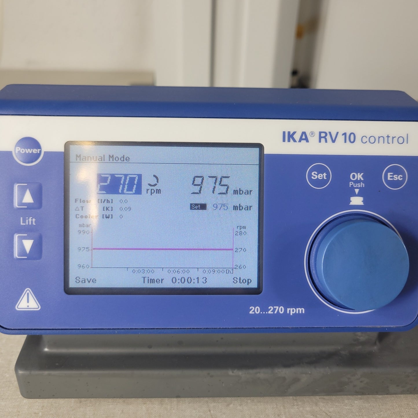 IKA RV 10 Control Rotary Evaporator Rotovap w/ Condenser 1L Flask No Bath