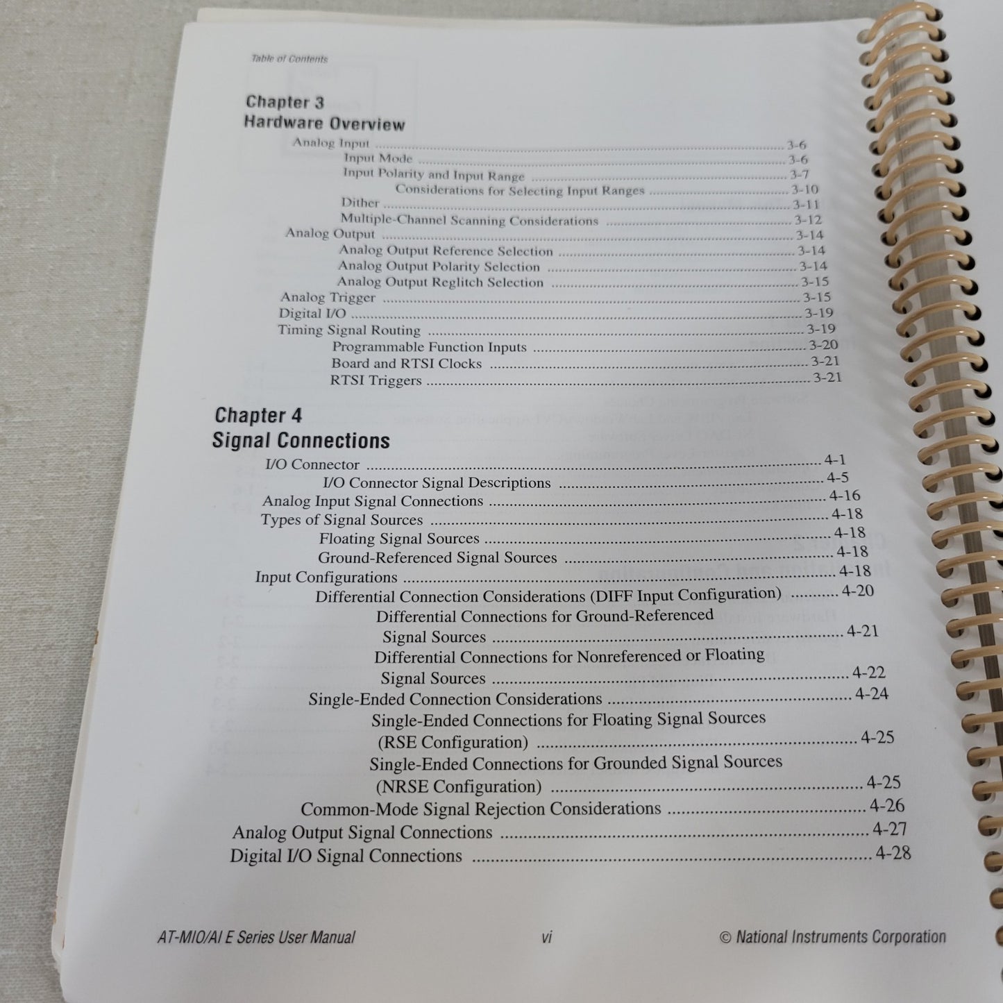 National Instruments 320517E-01 AT-MIO/AI E Series DAQ User Manual May 1996 OEM
