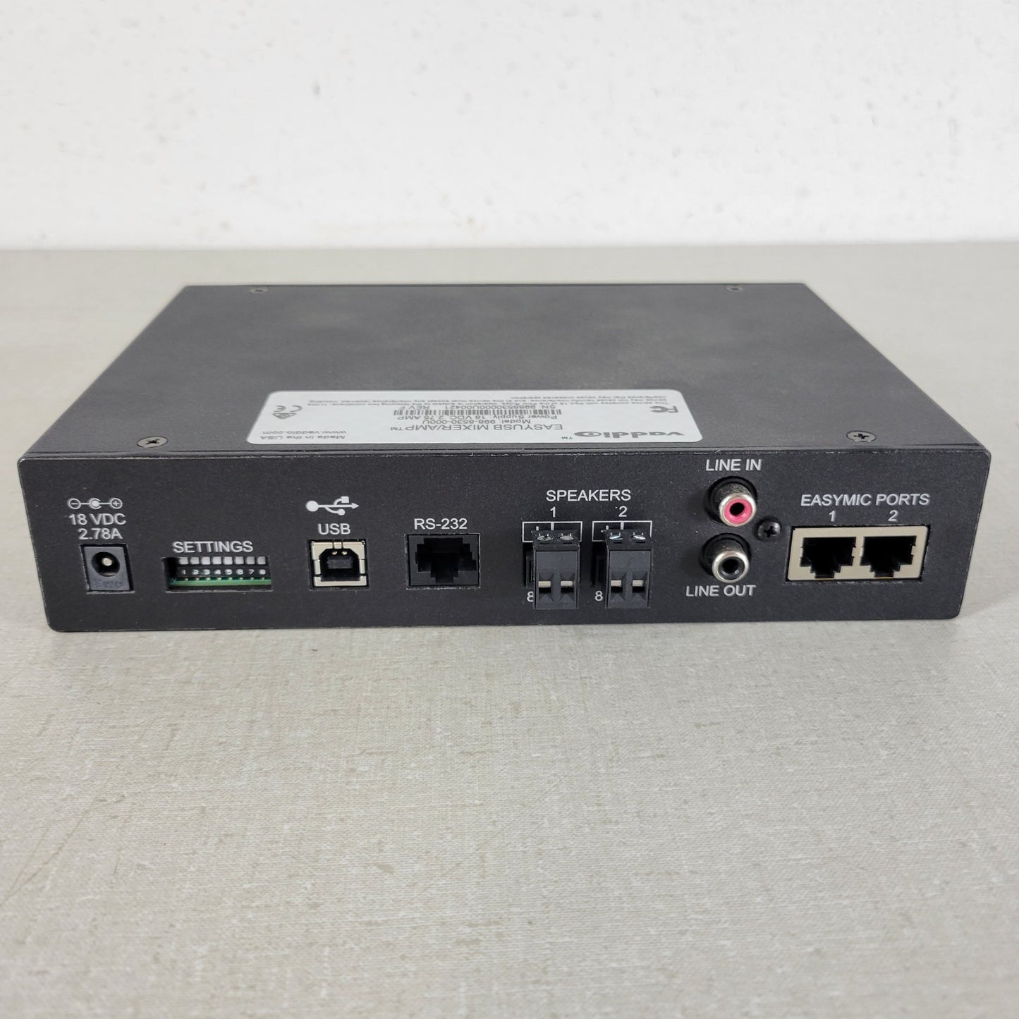 VADDIO 9988530000U EasyUSB Mixer/Amp, 2 EasyMic Ports, RS-232, USB Type-B