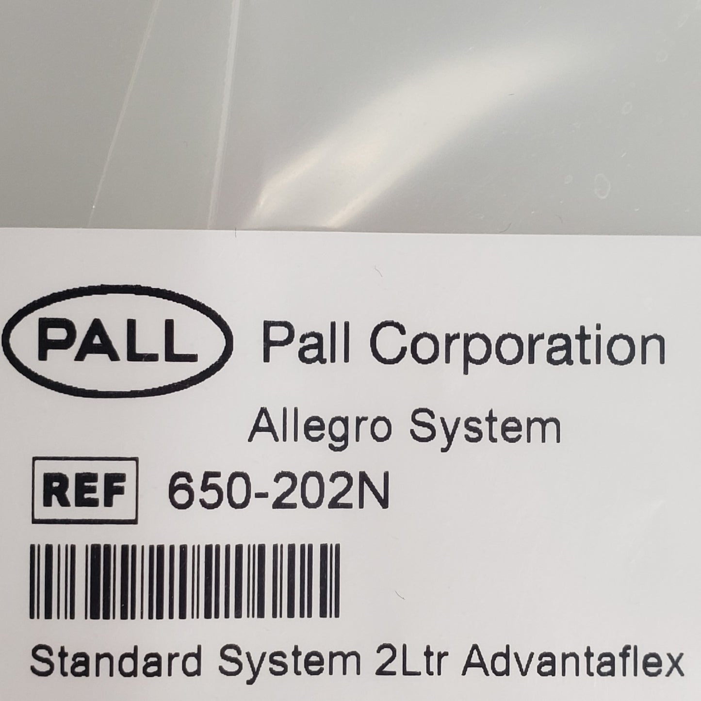 Pall Cytiva 650-202N Allegro 2D 2L TPE AdvantaFlex Biocontainer 15pk