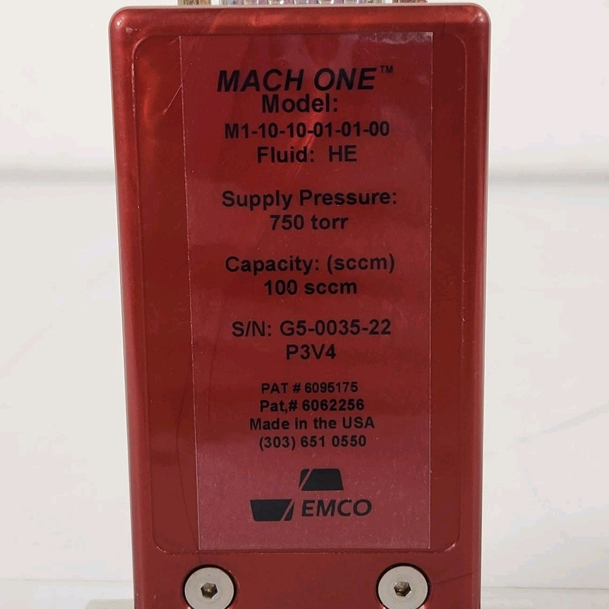 AE EMCO M1-10-10-01-01-00 Mach One 100 SCCM He Mass Flow Controller MFC