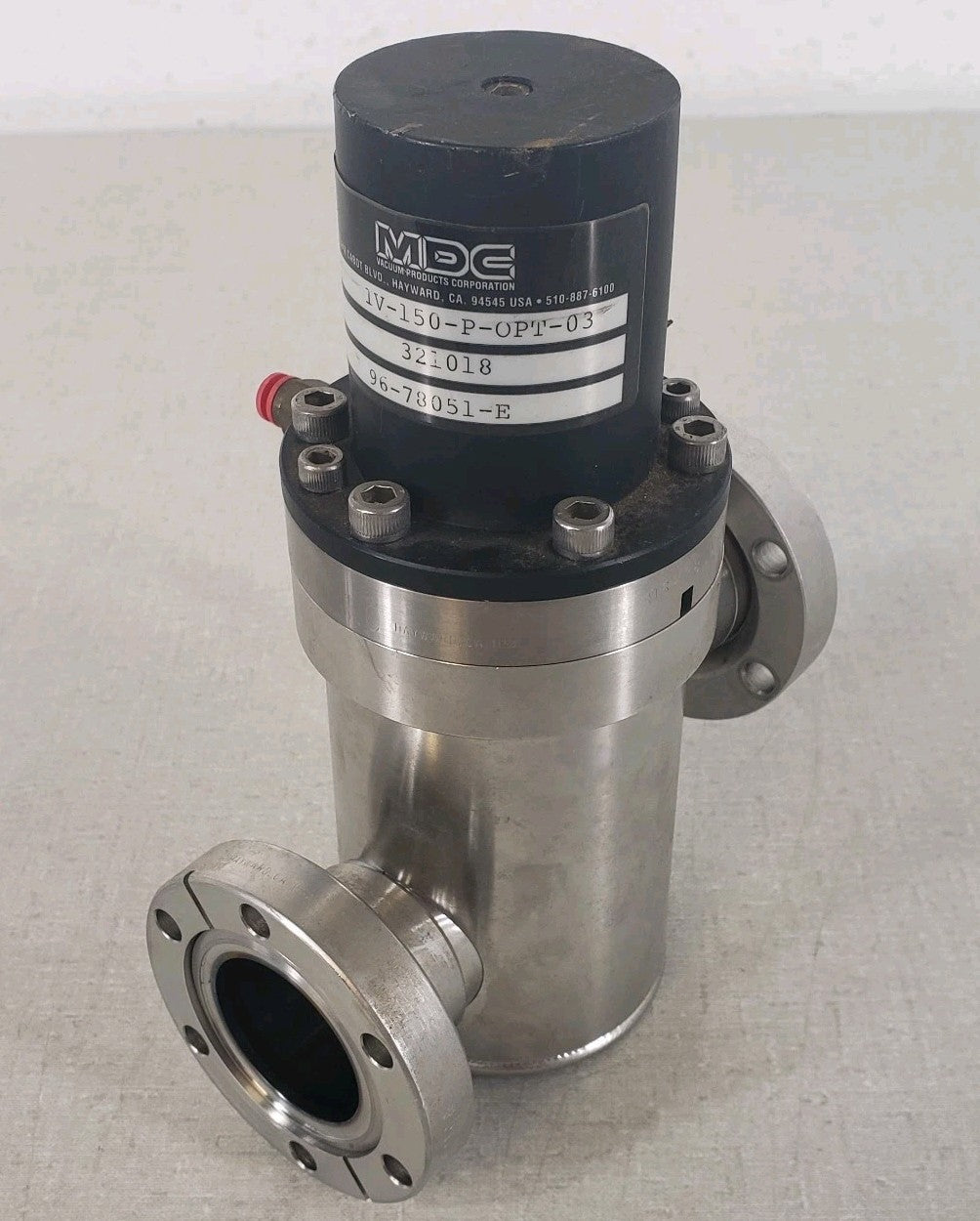 MDC IV-150-P-OPT-03 Pneumatic Inline Vacuum Valve 2.75" CF CF35 DN35CF 24VDC