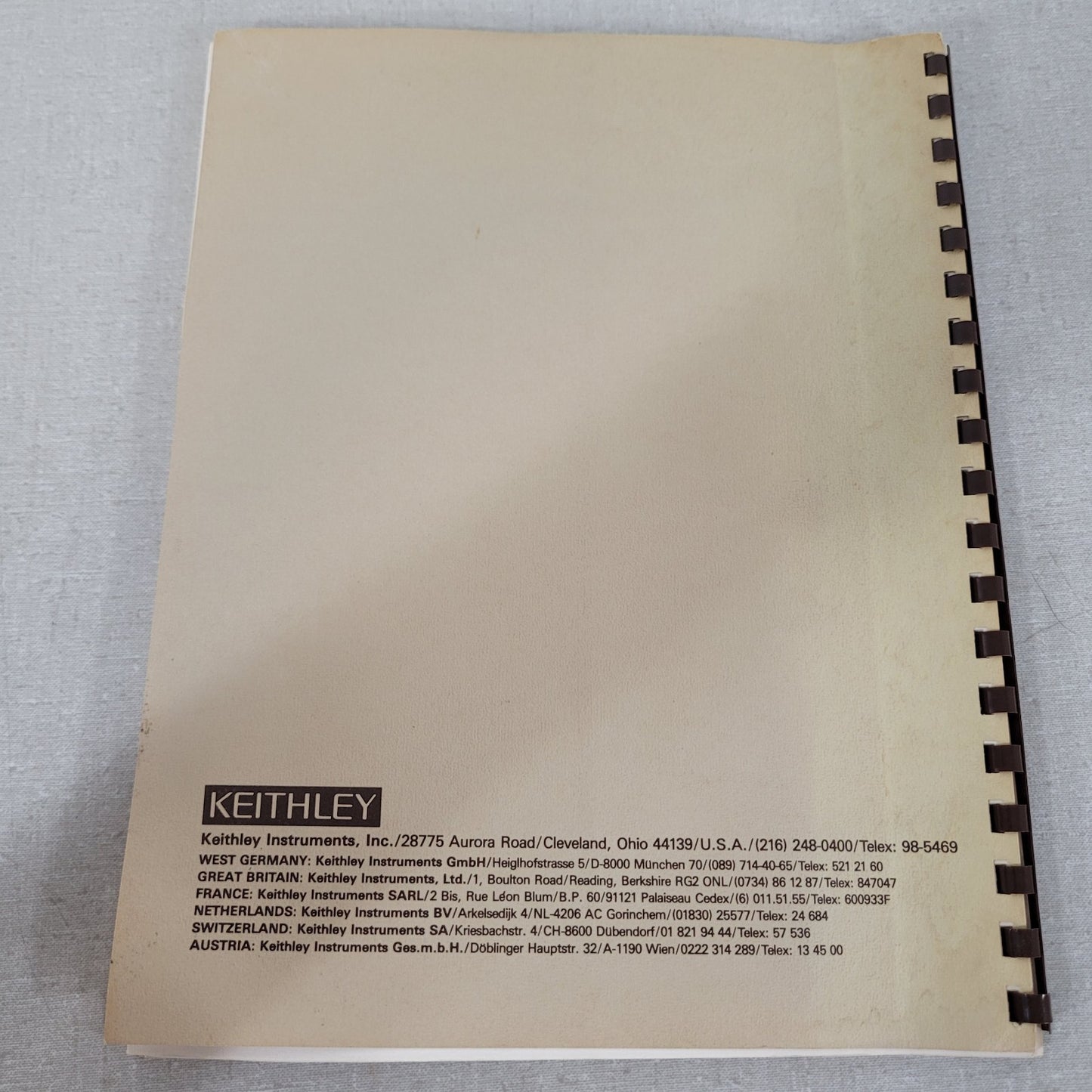 Keithley 29683 Rev D Model 177 Microvolt DMM 1788 Battery Pack Manual