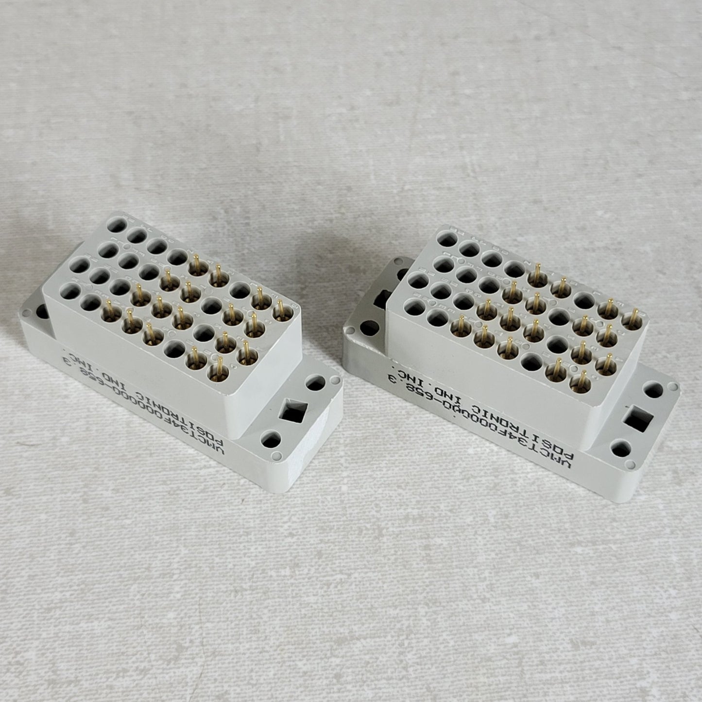 2-Pack POSITRONIC VMCT34F000000658 34 Position Female Connectors Beige Mil Spec