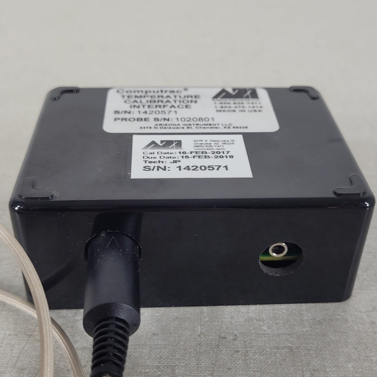 Arizona Instrument Computrac Temperature Calibration Interface Probe Assembly