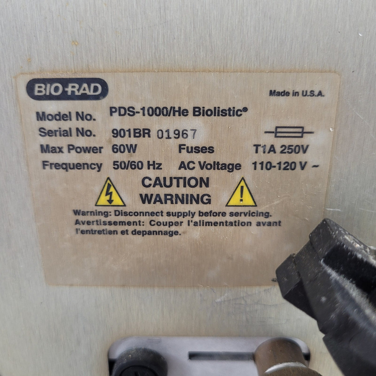 TESTED Bio-Rad PDS-1000/He Biolistic Particle Delivery System Gene Gun