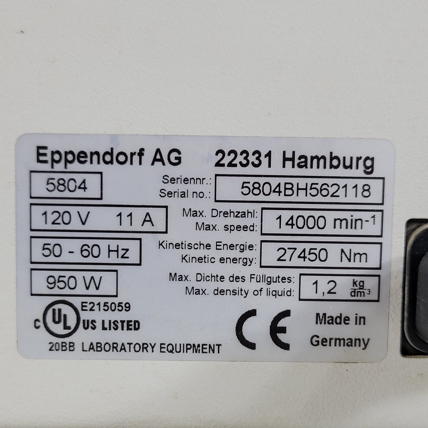 SPIN-TESTED Eppendorf 5804 Centrifuge A-4-44 Swing Bucket Rotor w/ Buckets