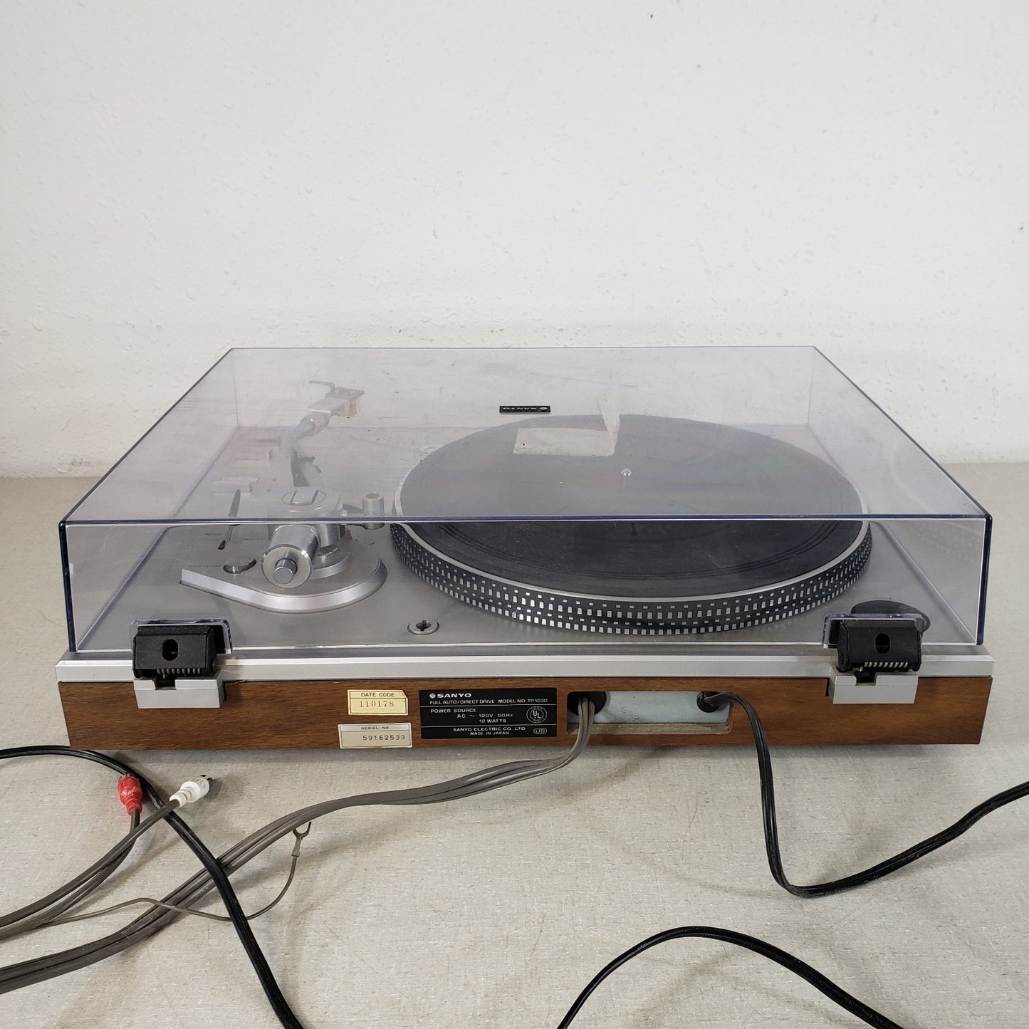 Sanyo TP-1030 Full Auto Direct Drive Turntable Record Player Tested 12W