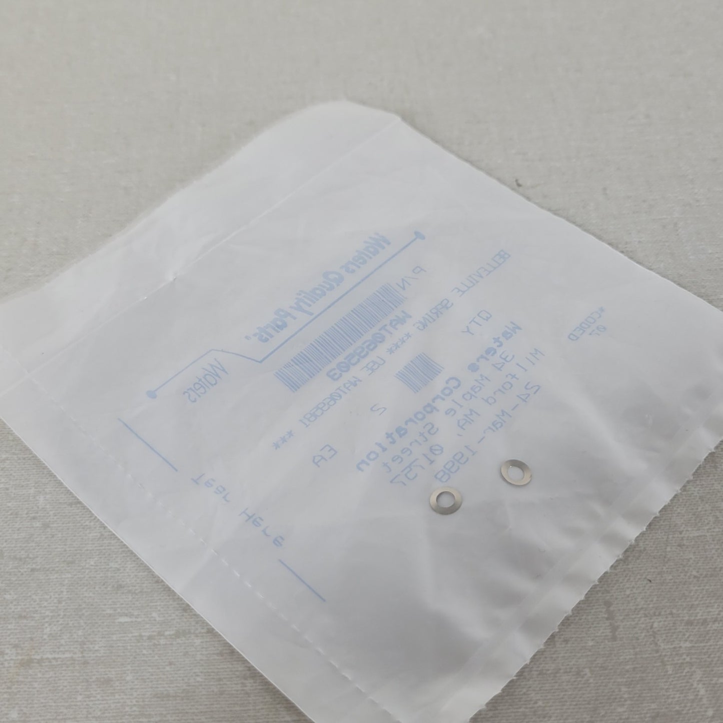 Waters WAT069503 700003080 Belleville Spring Washers .25x.125 HPLC Lot of 2