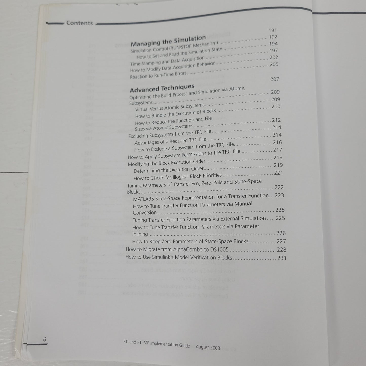 dSPACE RTI RTI-MP Real-Time Interface Implementation Guide Release 4.0 2003