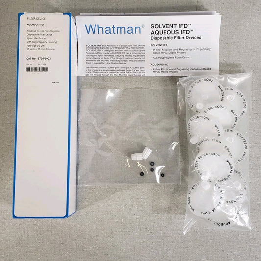 Whatman 6726-5002 50mm Dia 0.2um Pore Disposable Aqueous In-Line Filters 10/pk