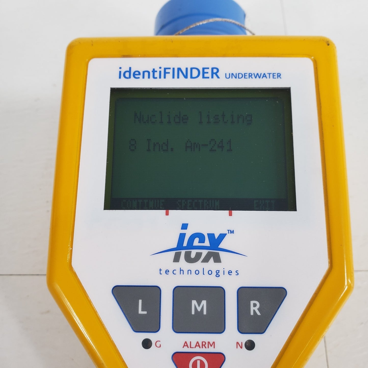 TESTED ICx identiFINDER-U Underwater Gamma Spectrometer Radionuclide Identifier