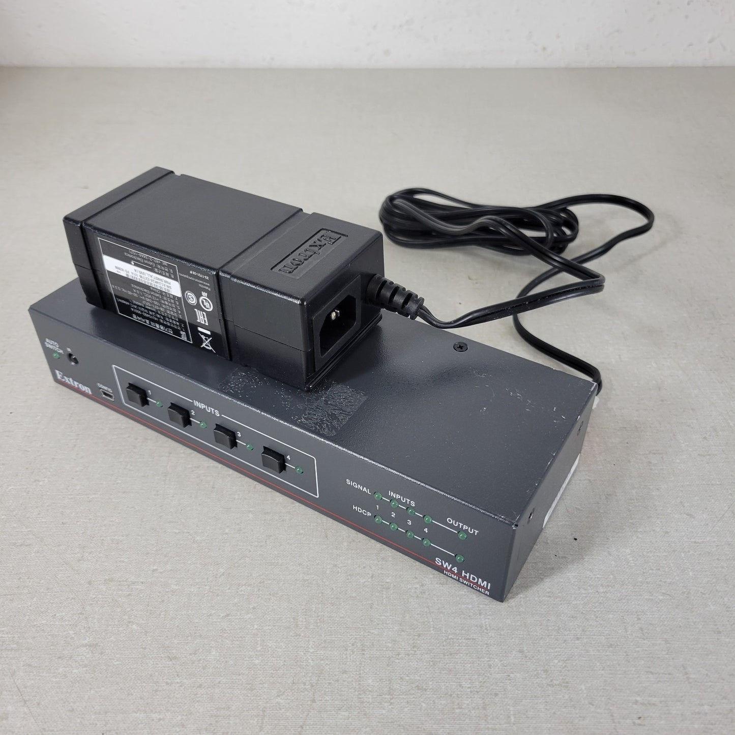 EXTRON SW4 HDMI Switcher with Power Supply, 4 HDMI Inputs, 1 HDMI Output