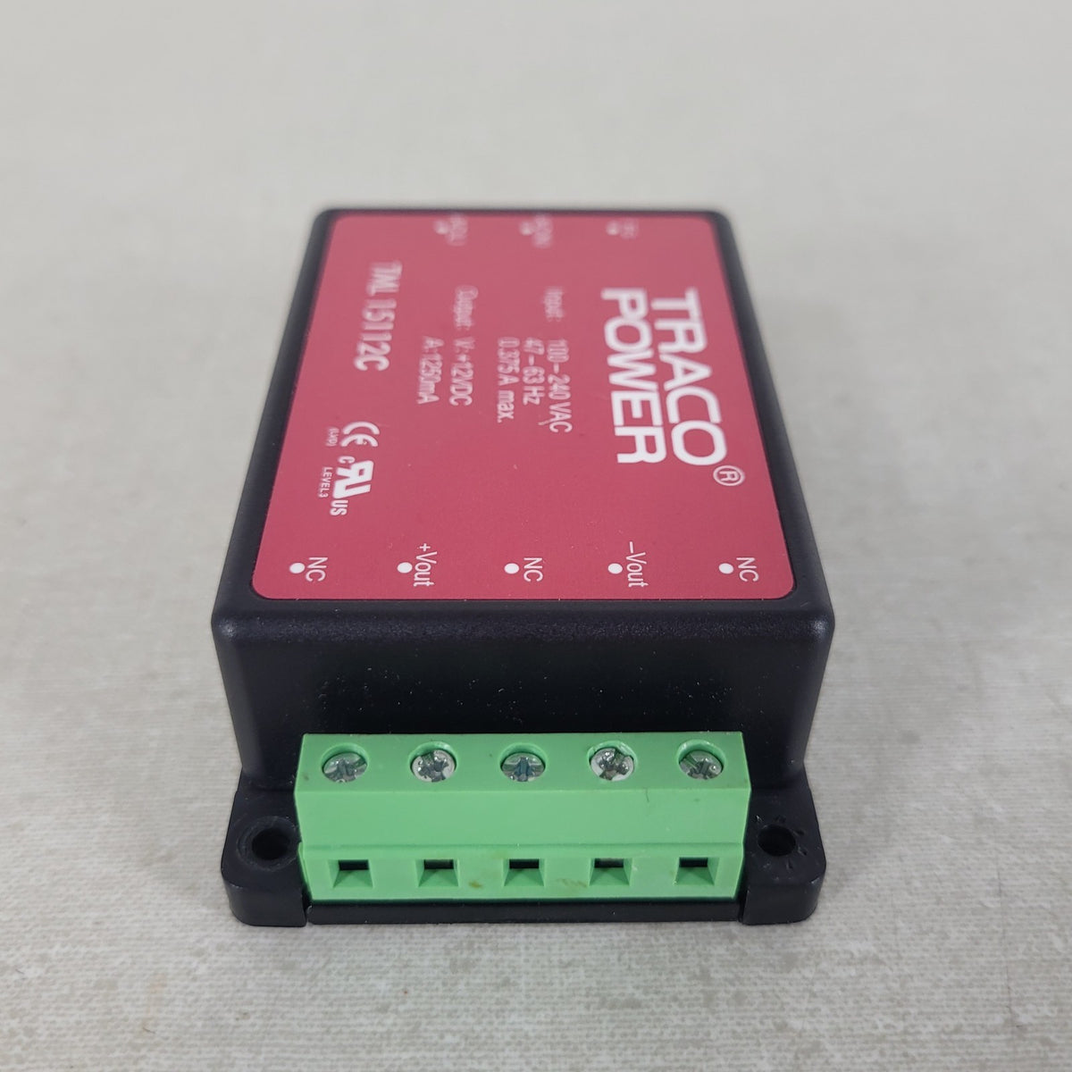 TRACO Power TML15112C 15W 12V 1.25A AC/DC Encapsulated Power Supply