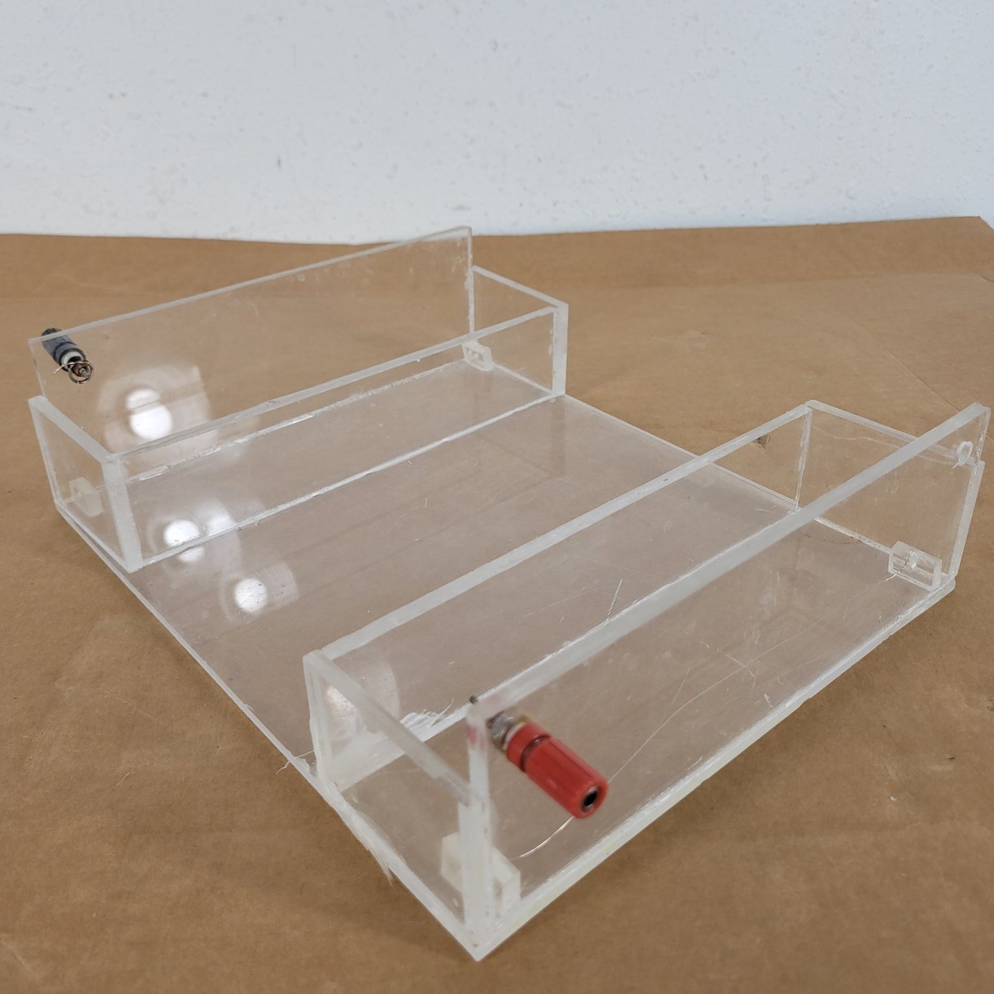 Acrylic Horizontal Agarose Gel Electrophoresis Chamber Tank w/ Tray Leads