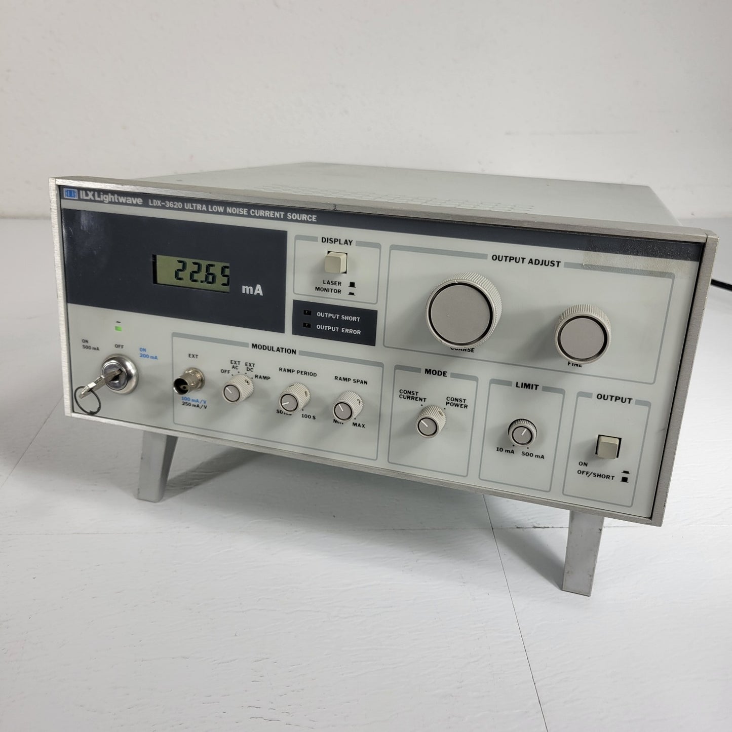 TESTED ILX Lightwave LDX-3620 Ultra Low Noise Current Source 200-500mA Limit Mod