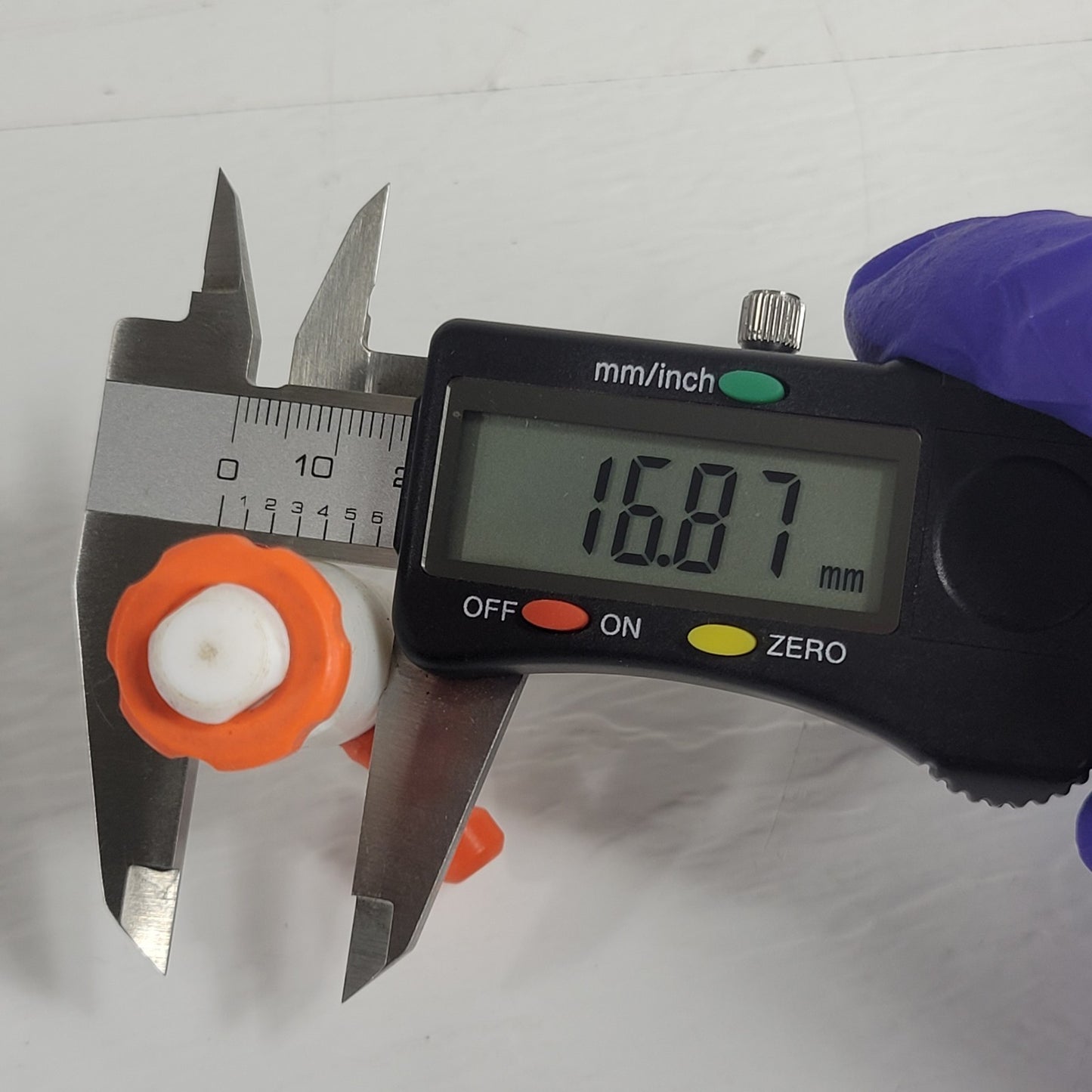 Three PTFE 17/27mm 3.5mm Bore Tapered Stopcocks for Glassware in Labs, Orange