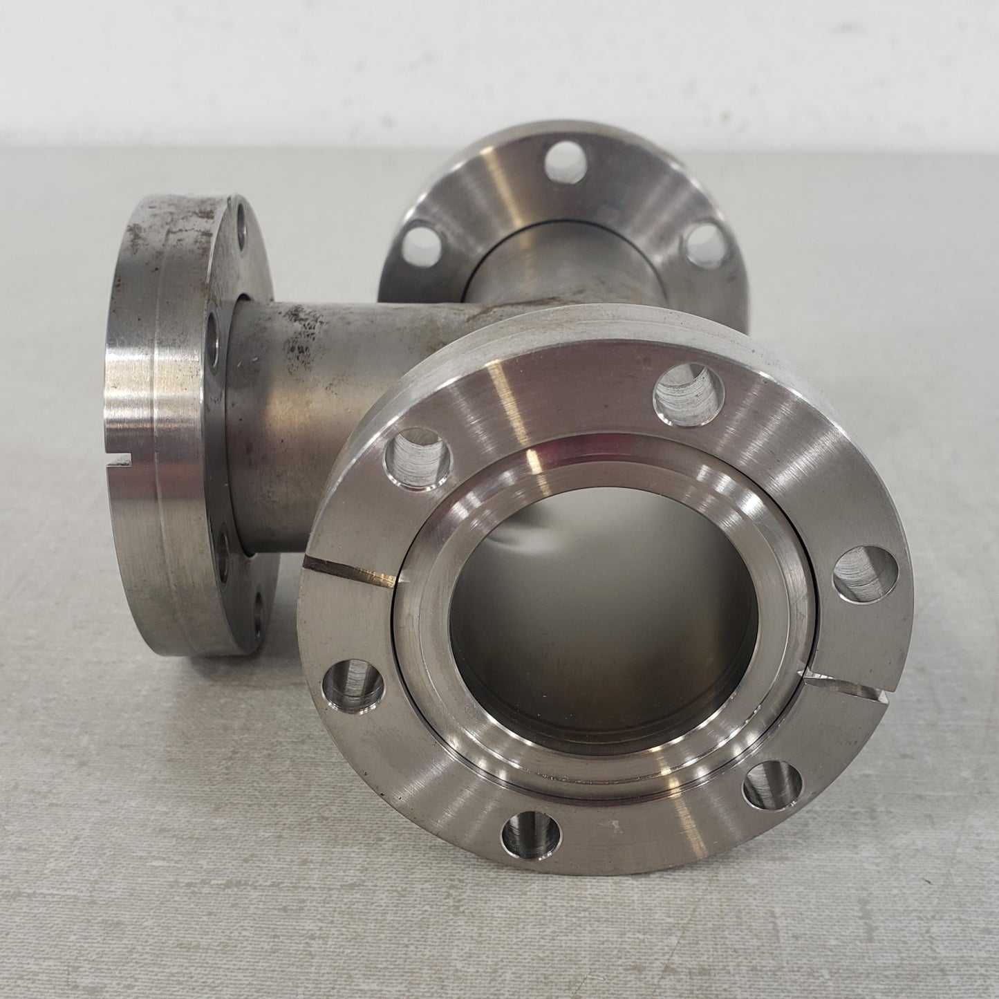 DN35CF 2.75" CF Conflat 3-Way UHV High Vacuum Tee 2 Rotatable 1 Fixed SS Vacuum