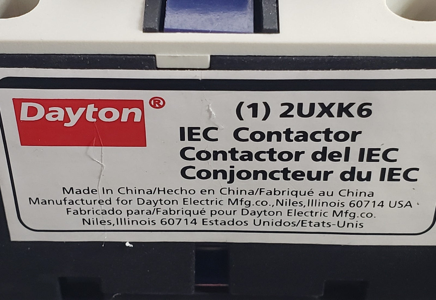 Digital Display Custom Ammeter Measurement Box, Dayton 2UXK6 IEC Contactor