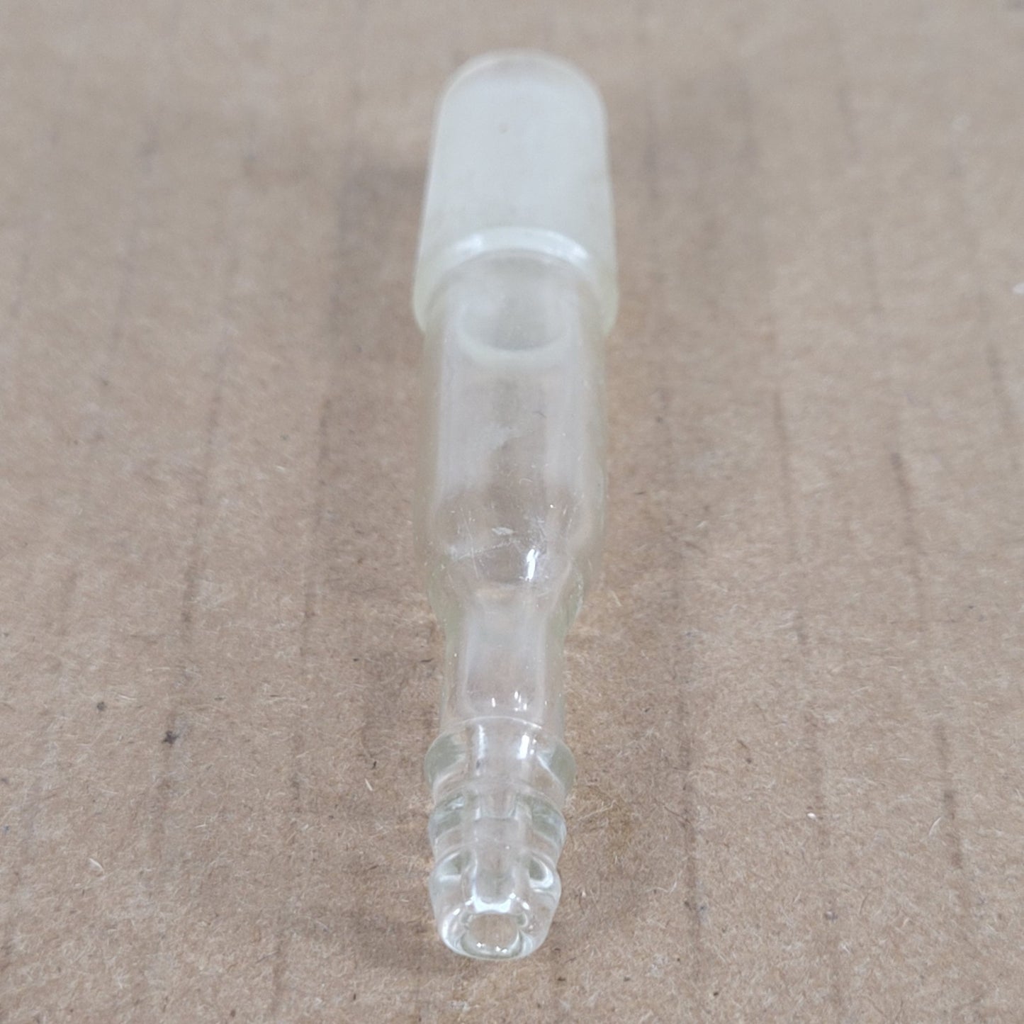 Lot of 3 Glass Adapters 180° 14/20 Inner/Outer Joint to 3/8 & 1/4" Barbed Hose