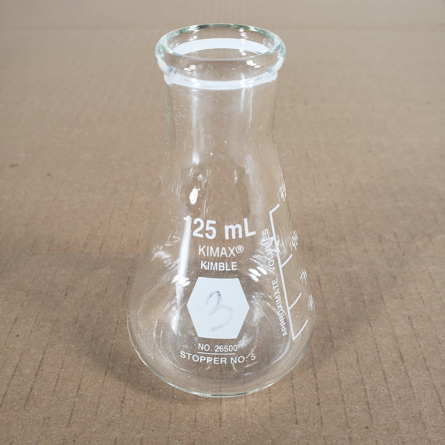 Lot Of 10 Valueware/Kimax/Pyrex 56650/26500/4980 125mL Erlenmeyer Flasks No. 6/5