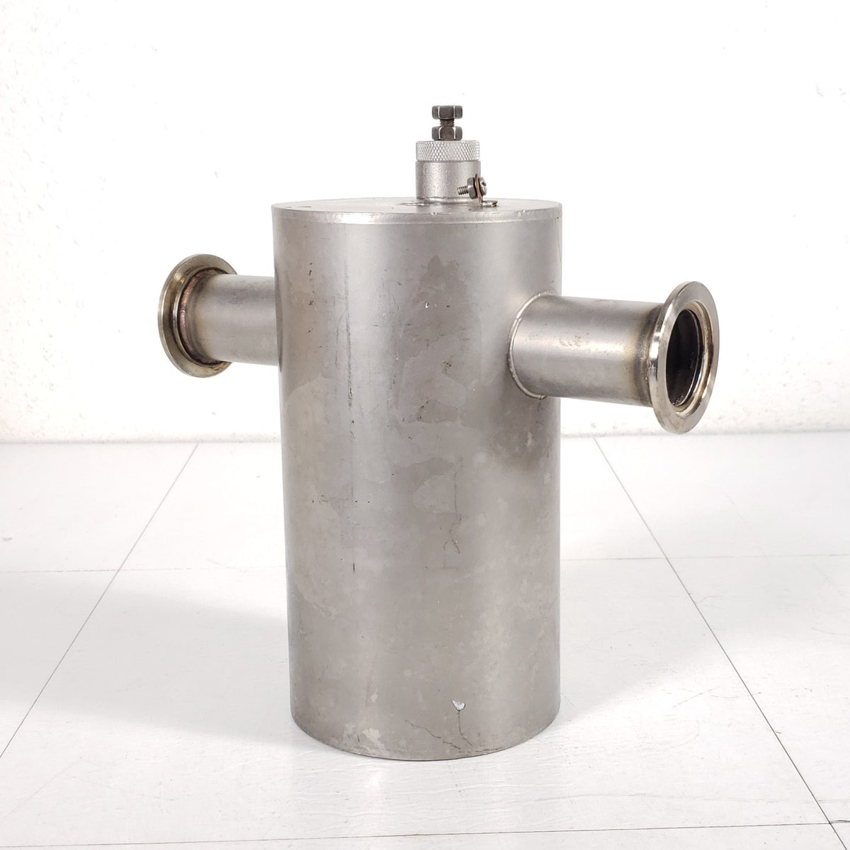 Stainless Steel Vacuum Foreline Trap Filter Canister Dual KF40 NW40 Mesh Element