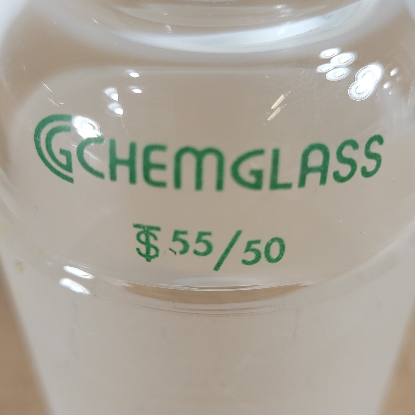 Chemglass CG-1000-31 Reducing Connector Top Neck 24/40 To Bottom Neck 55/50