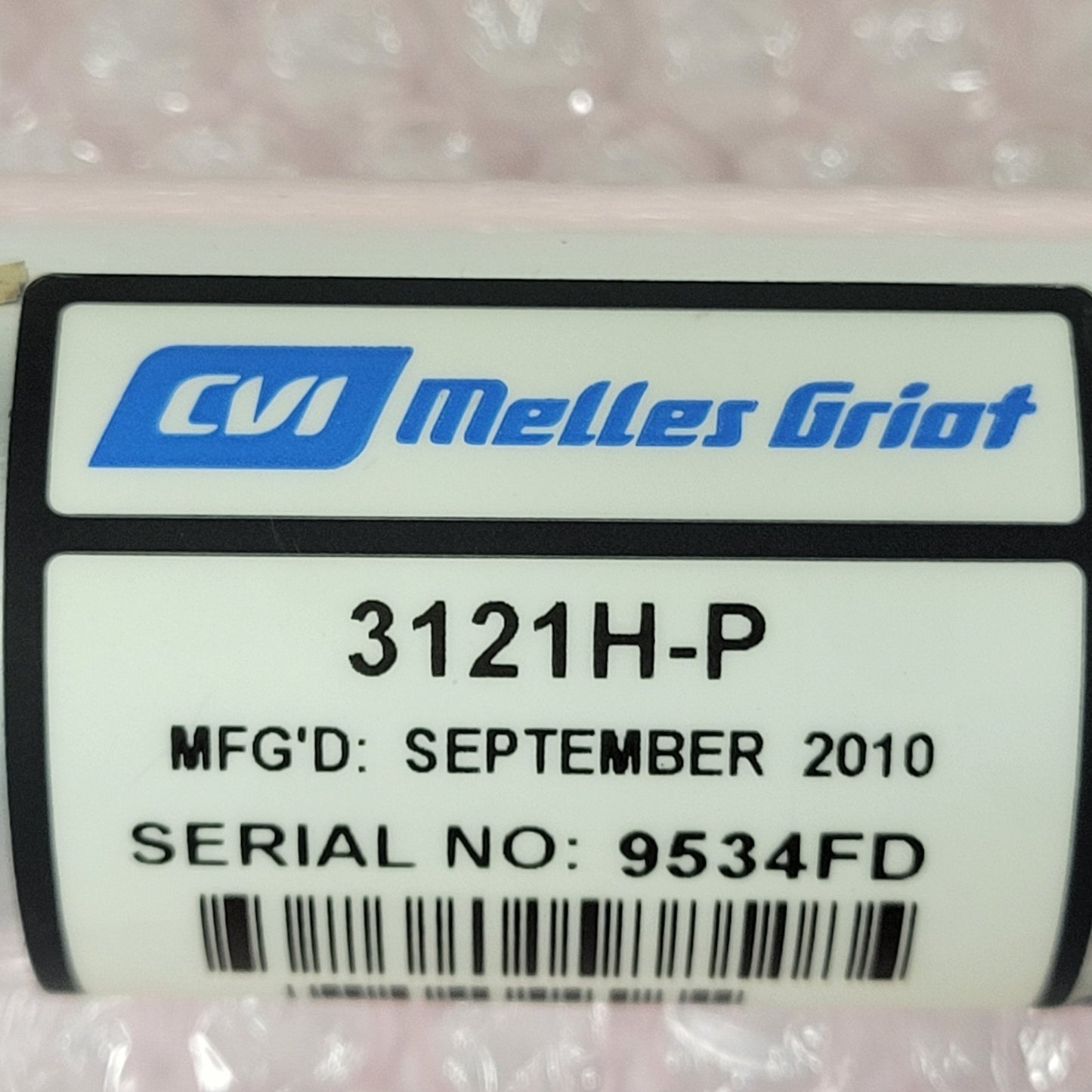 MELLES GRIOT 3121H-P Helium-Neon, HeNe, Testing Laser Tube for Optical Science