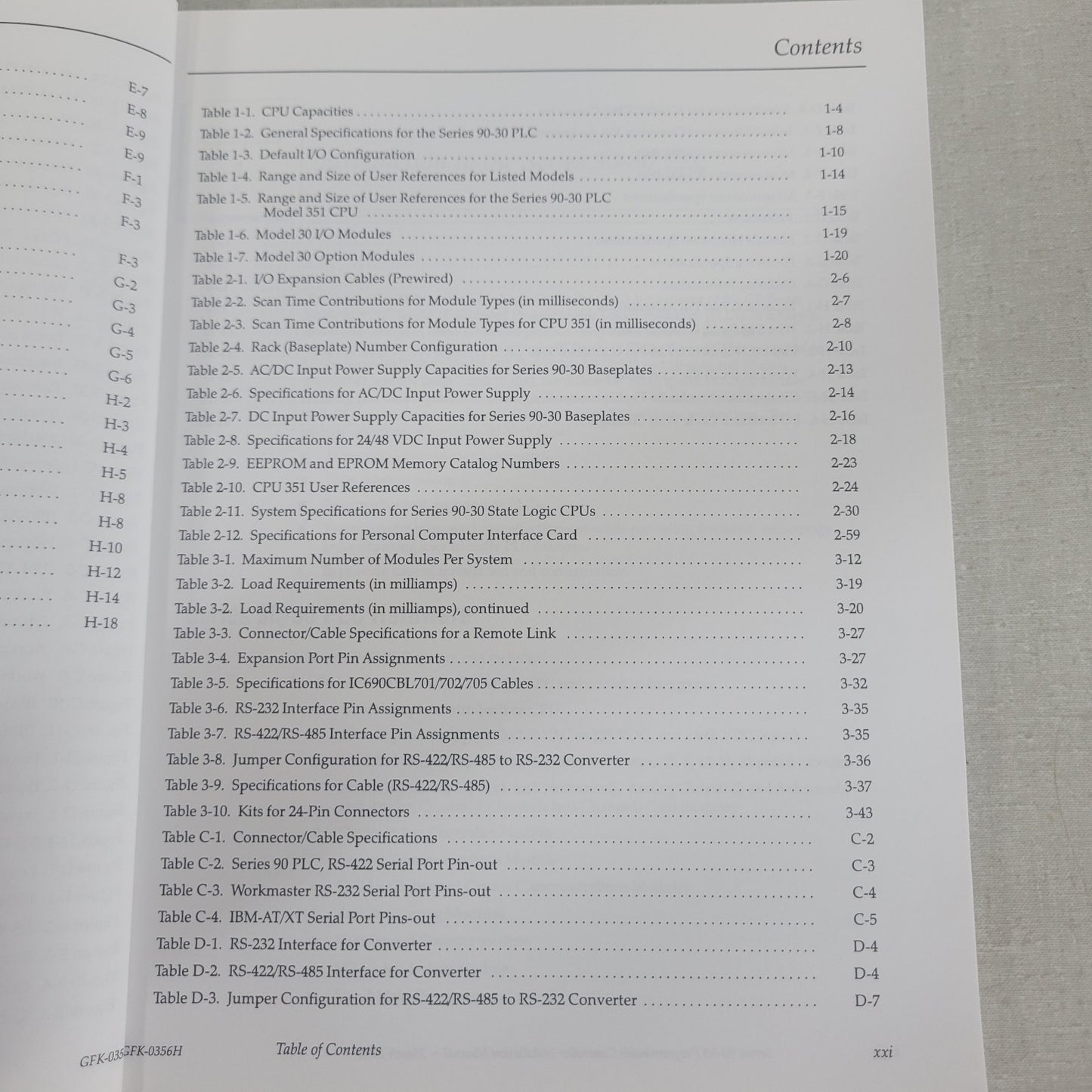 GE Fanuc GFK-0356H Series 90-30 Programmable Controller PLC Installation Manual
