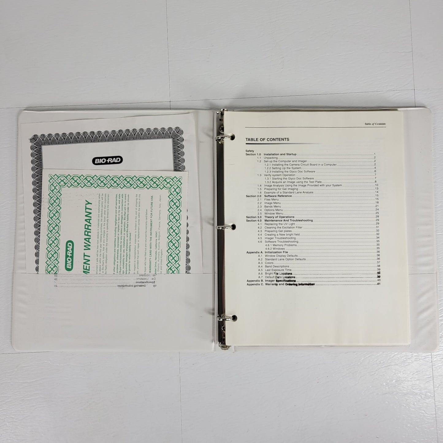 BIORAD GLYCO Doc Gel Imaging System Instruction Manual 170-6555 to 170-6559