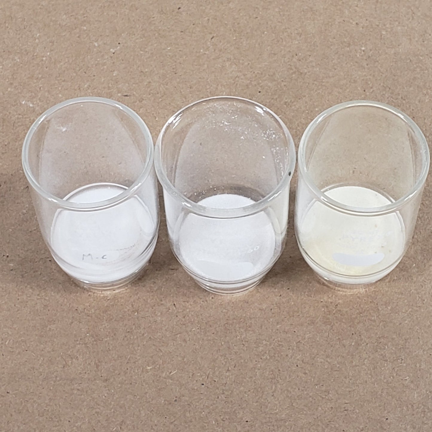 Lot of 3 Corning Pyrex 32940-30C/M 30mm Coarse/Medium Fritted Gooch Crucibles