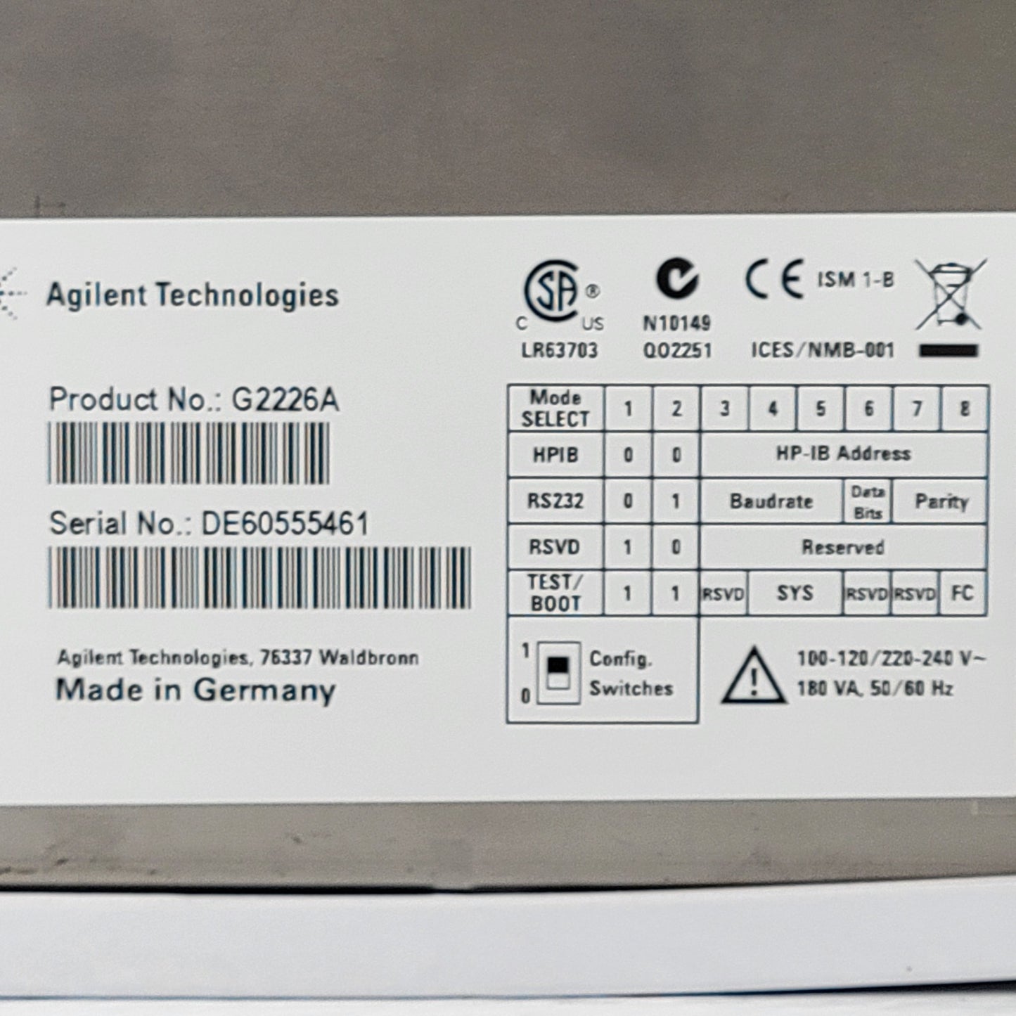 TESTED Agilent G2226A 1200 Nano Pump HPLC w/ 4µL NanoFlow Sensor No SSV