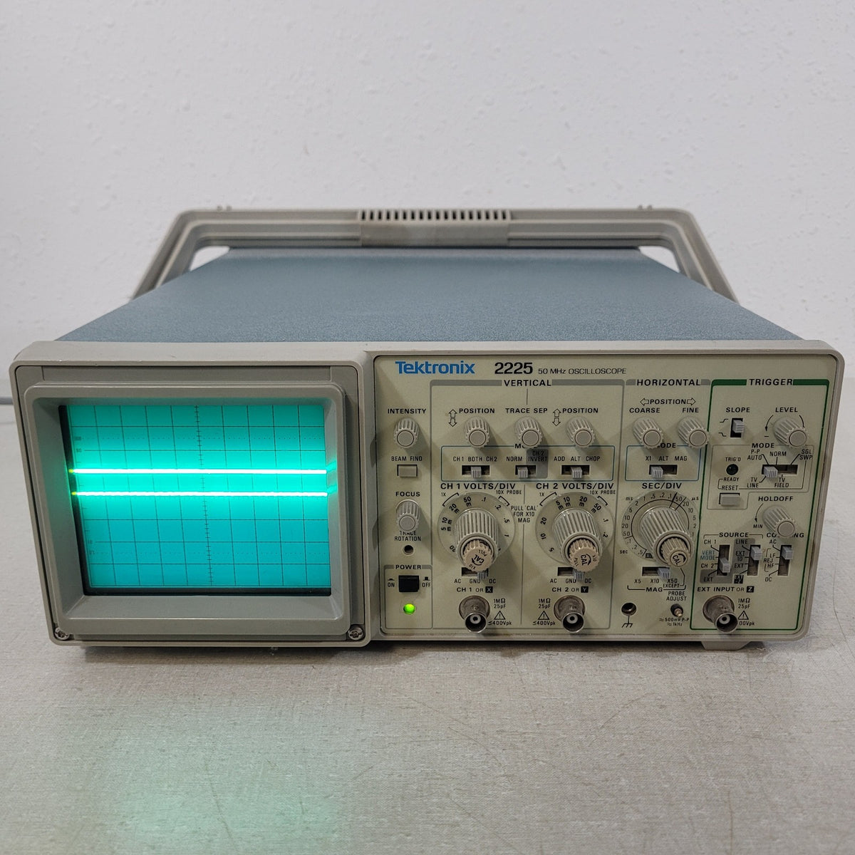 Tektronix 2225 50MHz Dual Channel Analog Oscilloscope 2CH TESTED WORKING