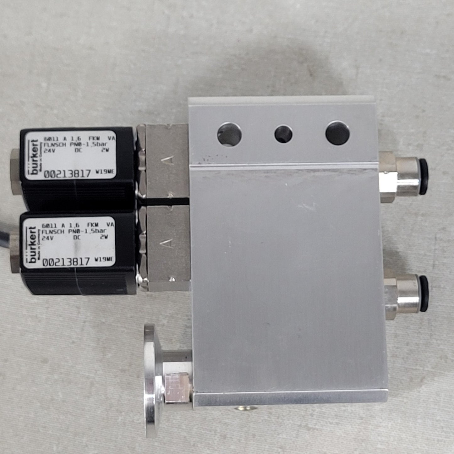 BURKERT FLNSCH PN 0-1.5bar 24V 2W DC 00213817 KF16 NW16 to 1/4"