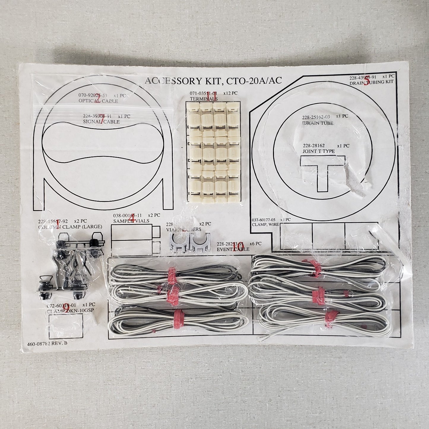 Incomplete Shimadzu 460-08782 Rev B CTO-20A/AC Accessory Kit Missing Parts