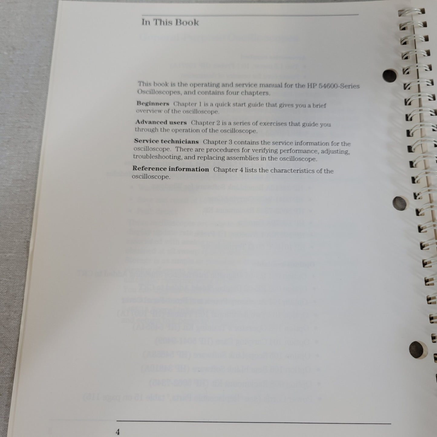 HP Hewlett Packard 54600-Series Oscilloscopes User Service Guide Manual