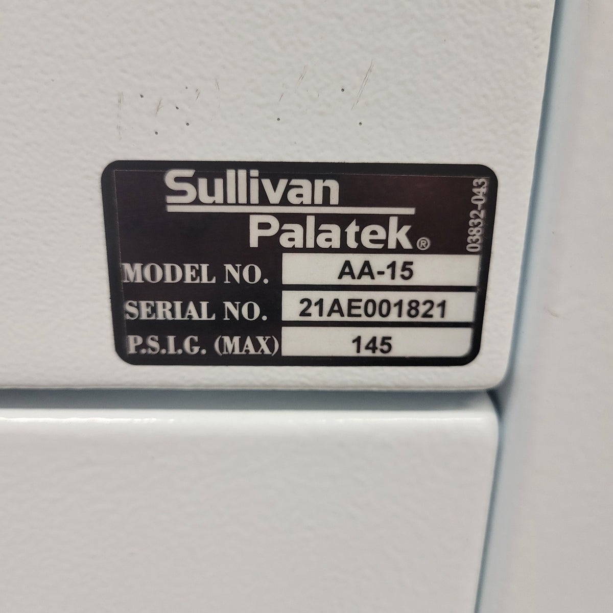 Sullivan Palatek AA-15 15HP Oil-Free Compressor + SPRF58A-116 BEKO ACC45 Dryers