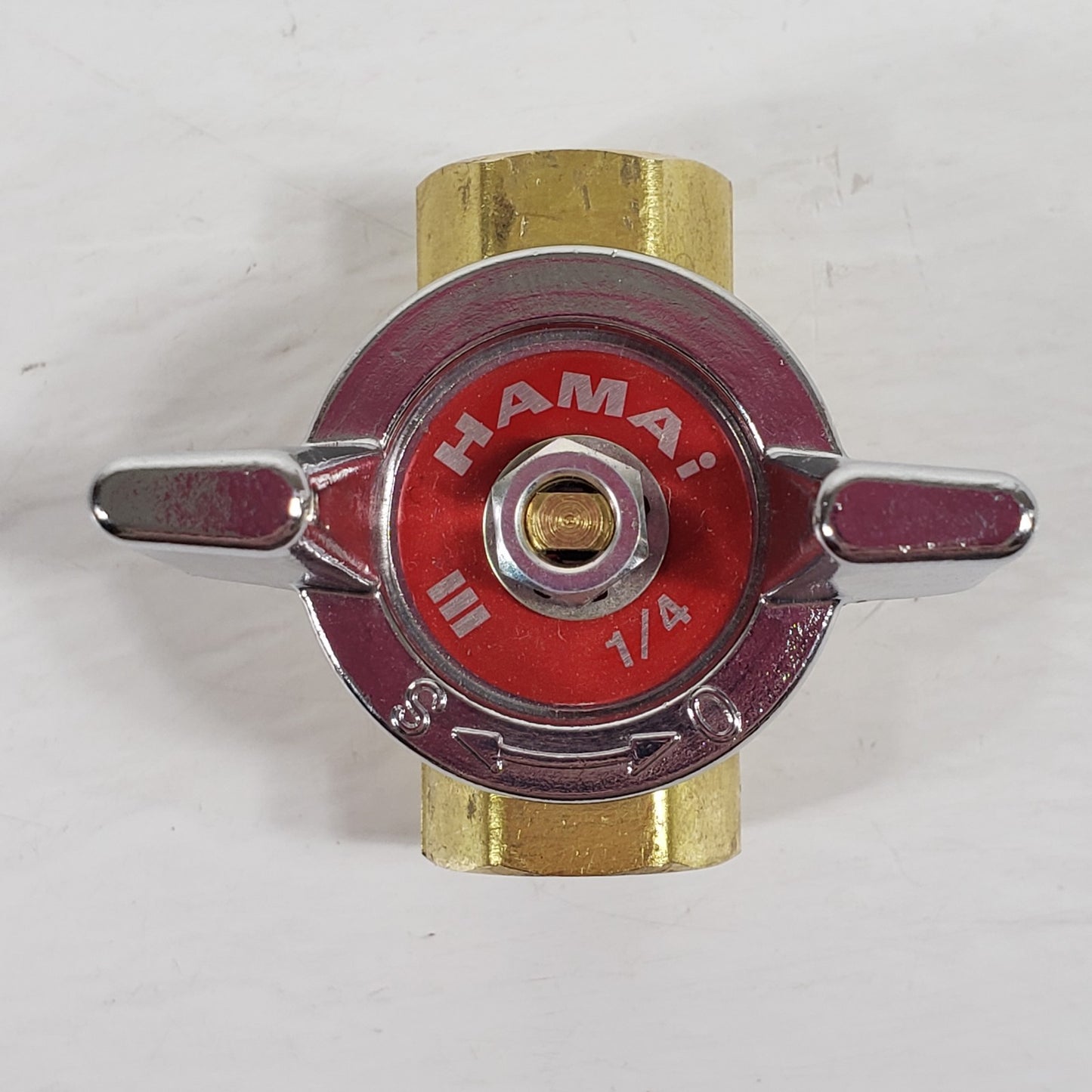 HAMAI III 1/4" Brass Ball Valve Manifold Lever Handle Quarter Turn