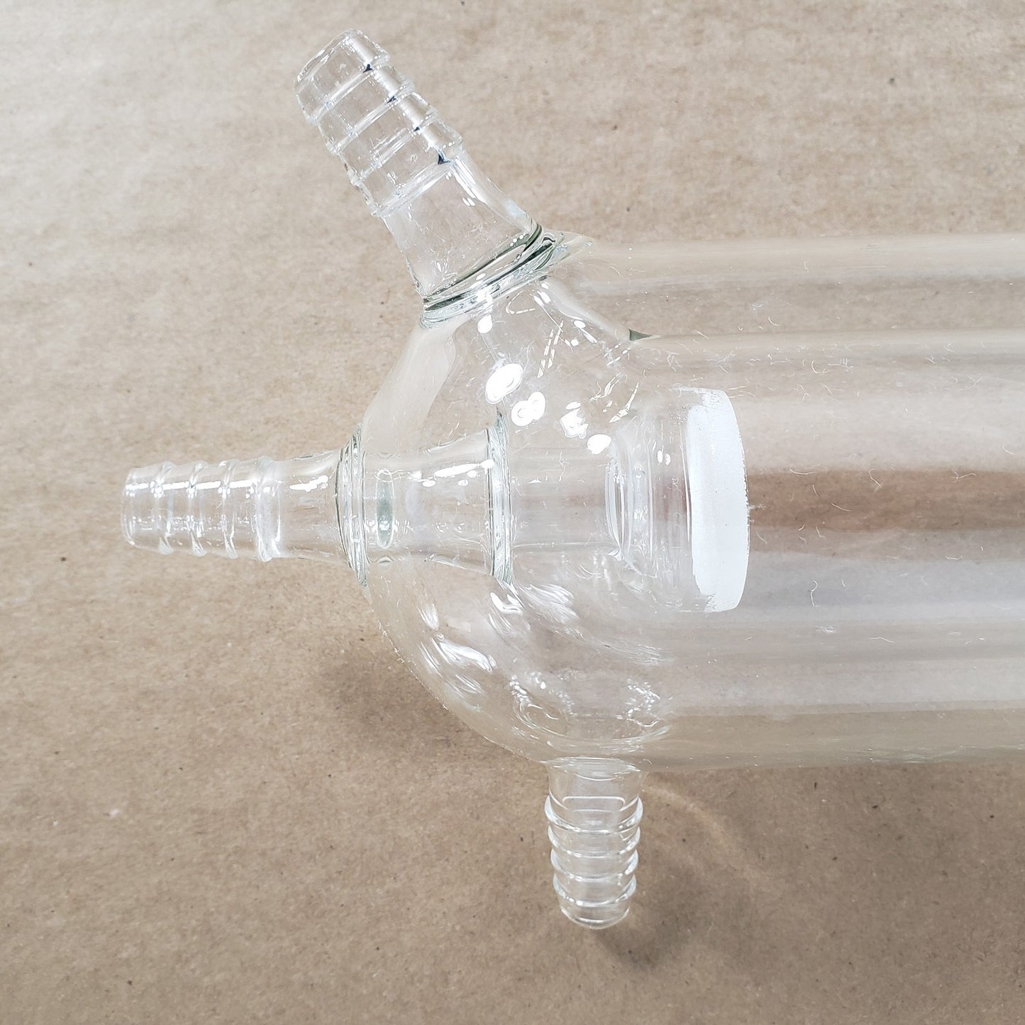 Custom Borosilicate Glass Shell & Tube Heat Exchanger w/Water Jacket Condenser