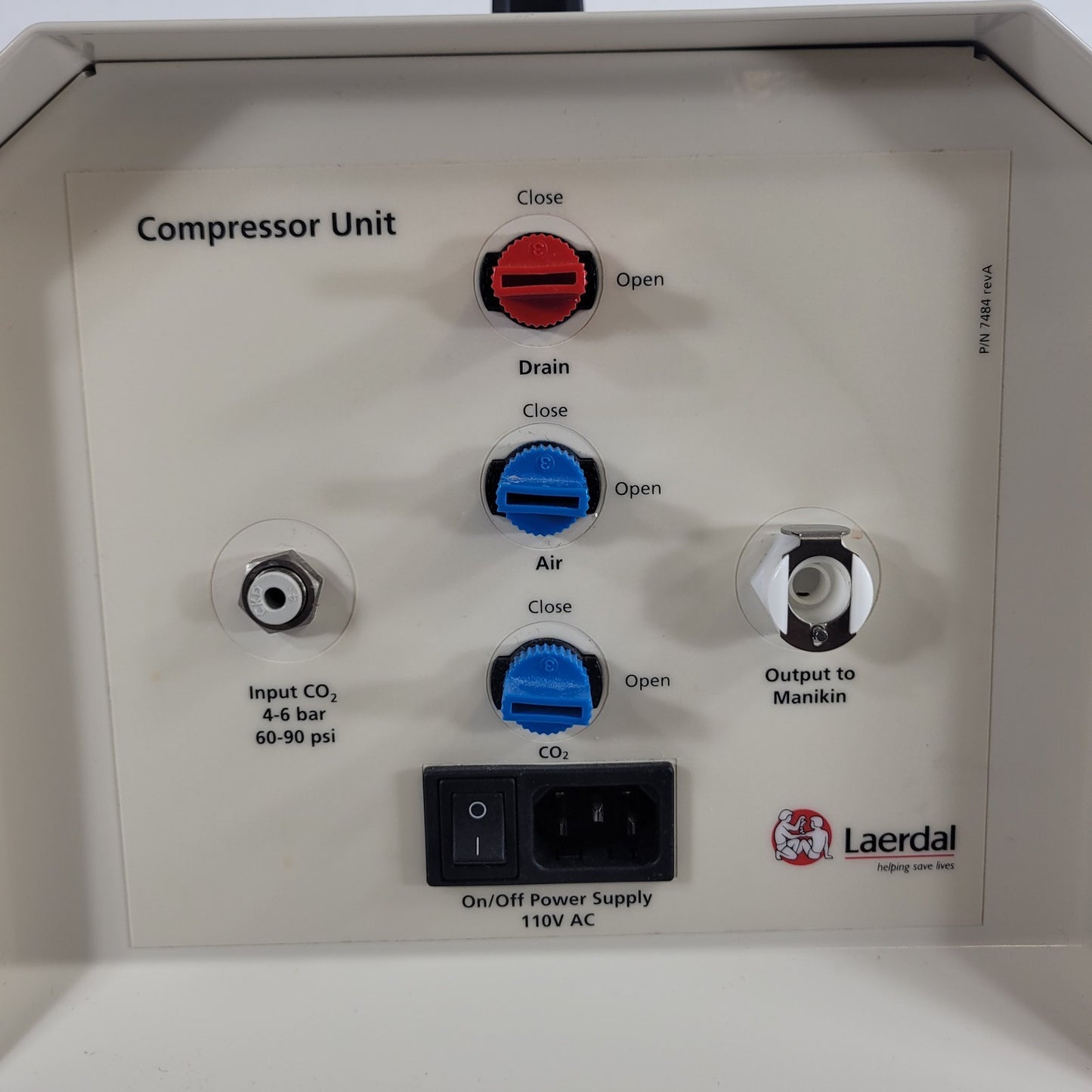 TESTED Laerdal 210-01150 DSS 110-2 SimMan Patient Simulator Compressor 45LPM