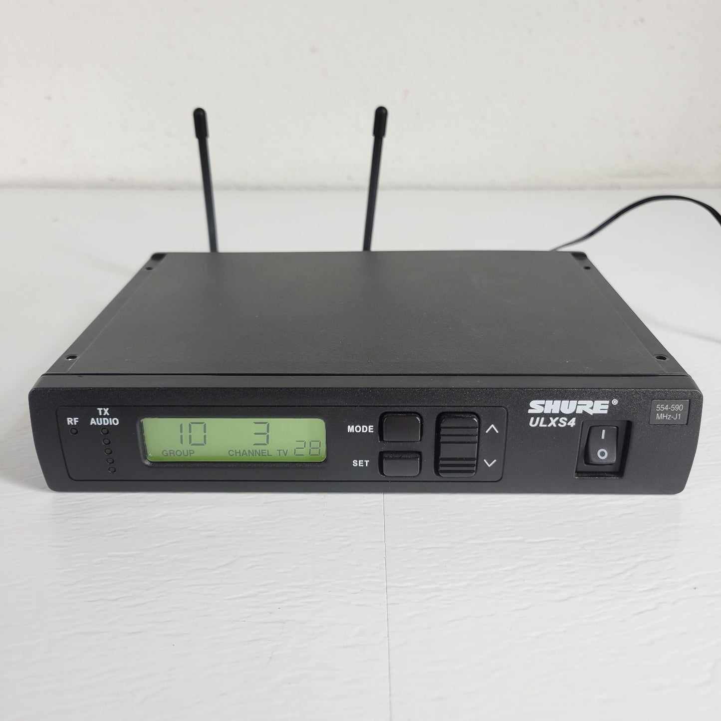 SHURE ULXS4 Receiver and Power Supply, ULX1 J1 Wireless Transmitter 554-590 MHz