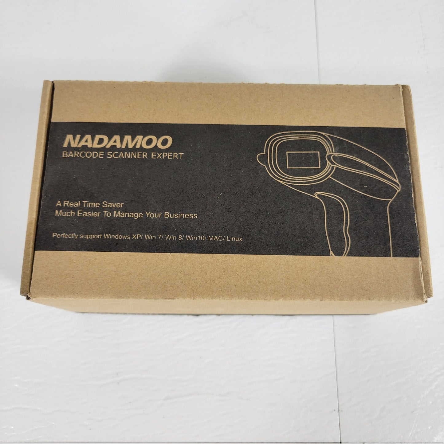 NADAMOO BUR3071 2D Wireless Wired Barcode Scanner QR Code Reader Tested