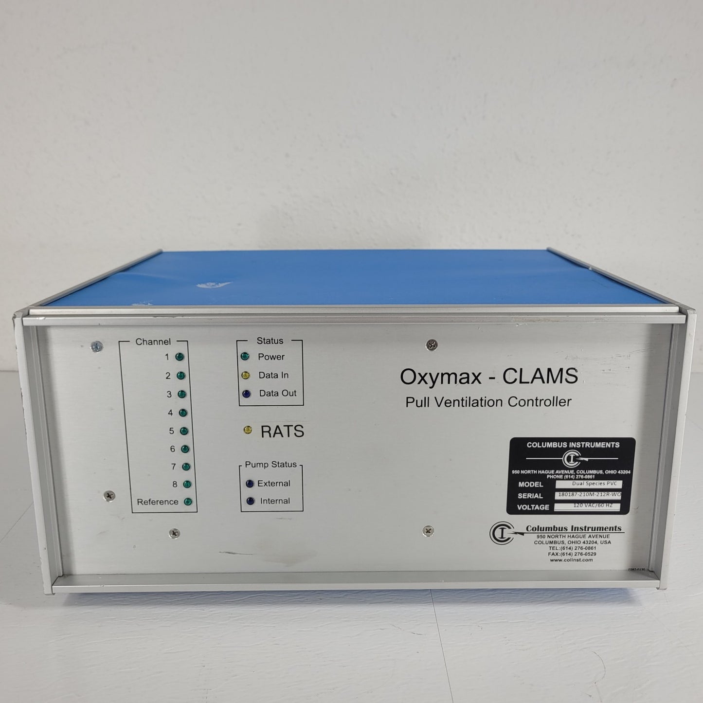 TESTED Columbus Oxymax CLAMS UGC Gas Conditioner Paramagnetic O2 Sensor UFC